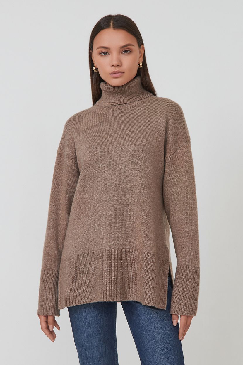 Базовый свитер-оверсайз, L, серый
