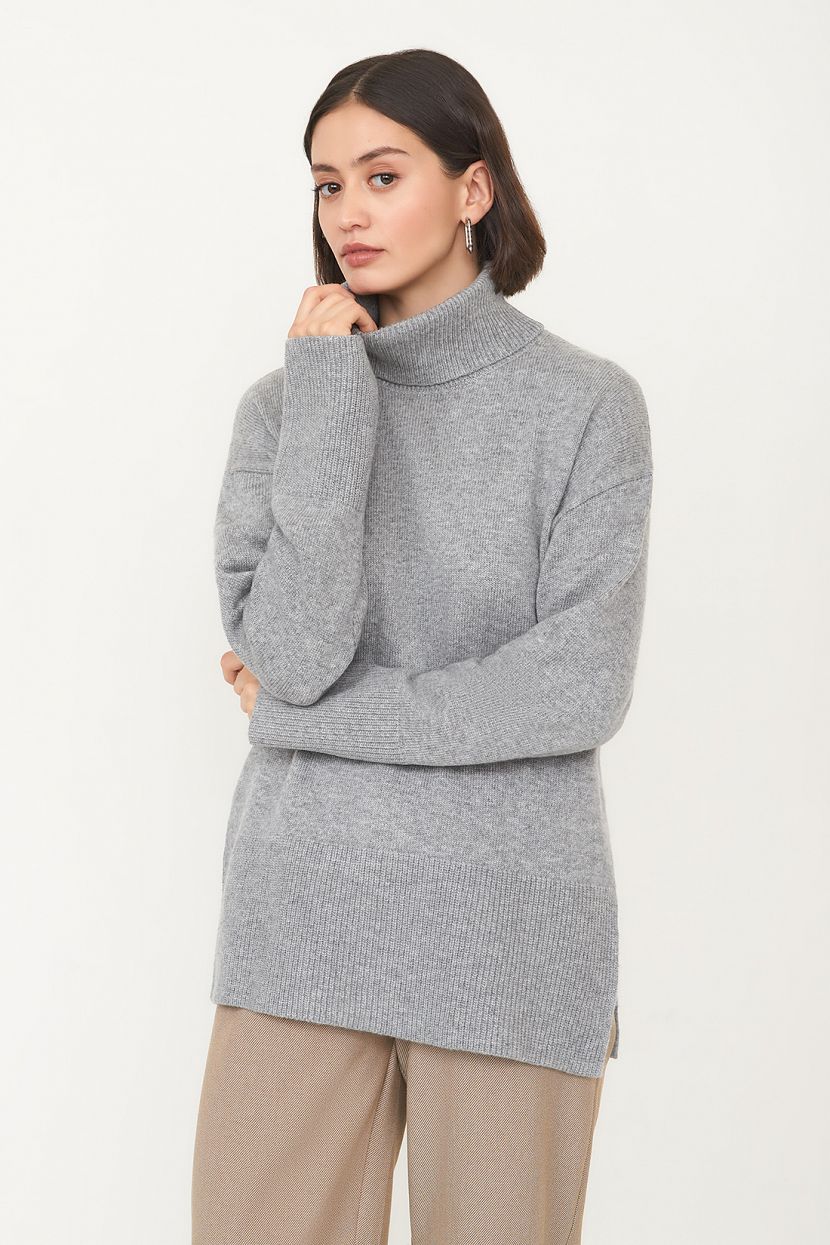 Базовый свитер-оверсайз, XL, серый
