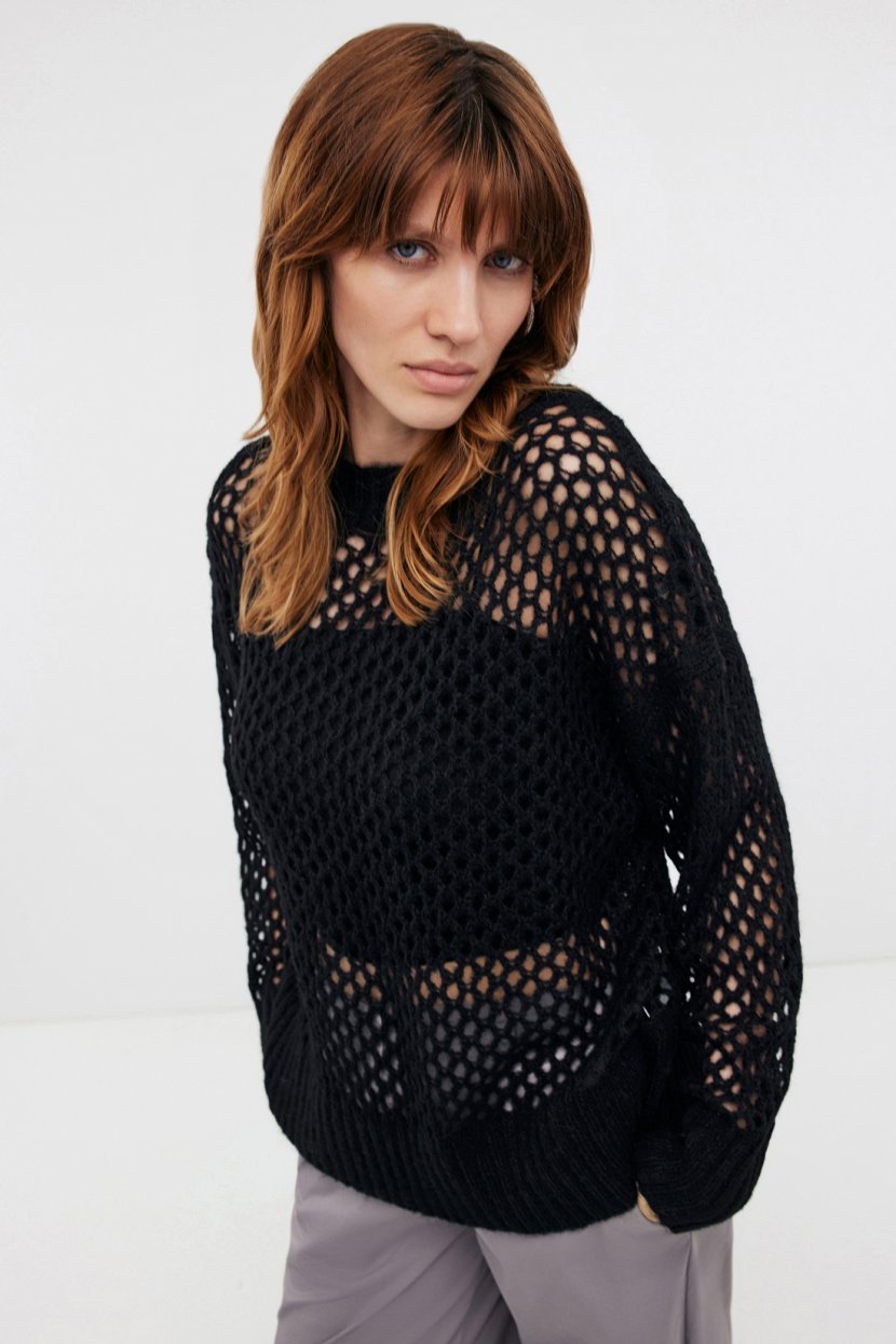 Ажурный джемпер с шерстью