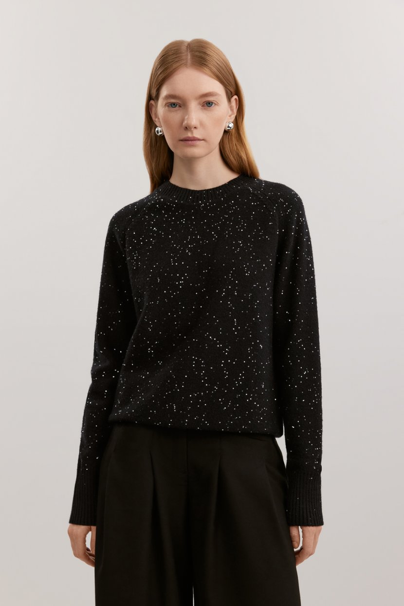 Джемпер из смесовой пряжи с пайетками 4199₽