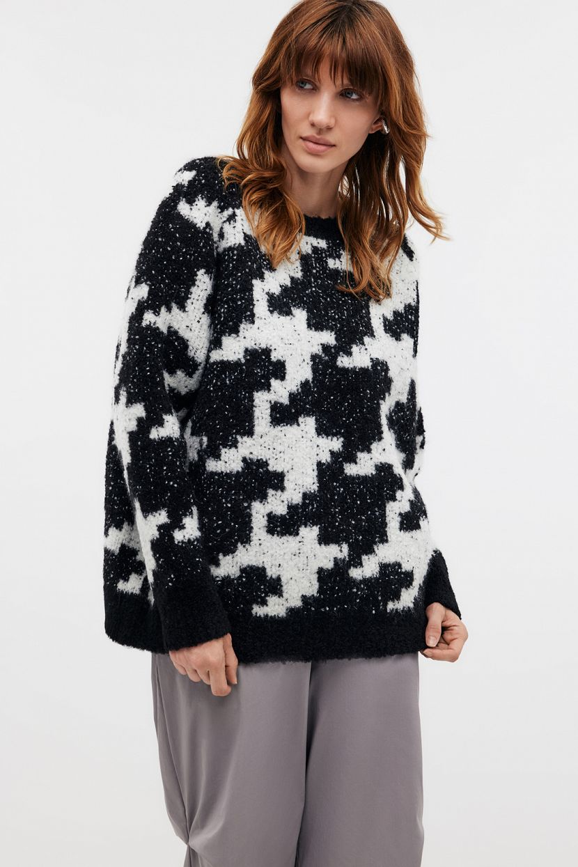 Джемпер из буклированной пряжи с шерстью