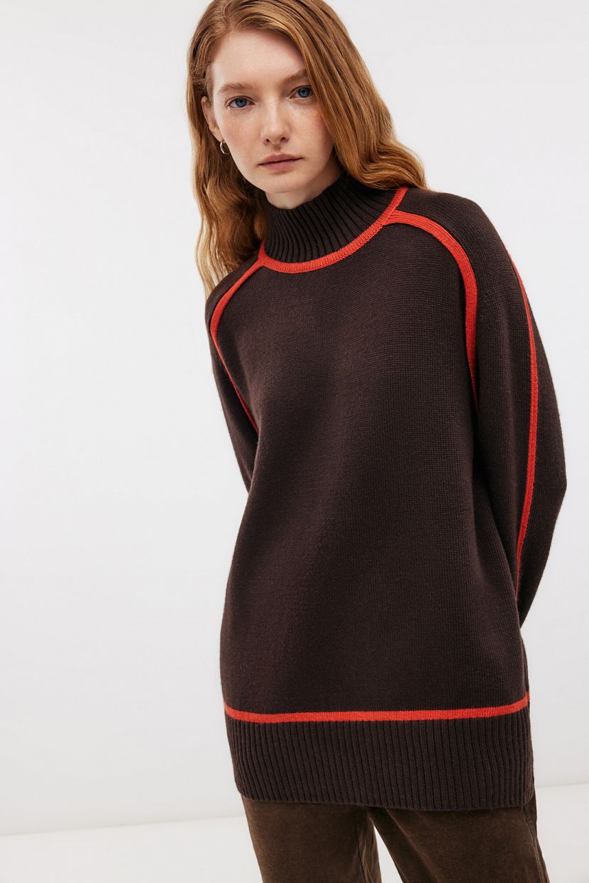 Джемпер из смесовой вискозной пряжи с ангорой 5119₽