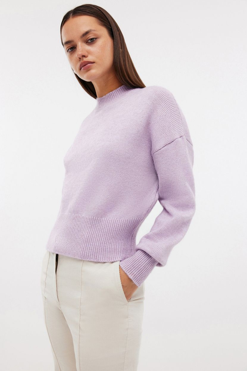 Джемпер из смесовой пряжи L сиреневый 3599₽