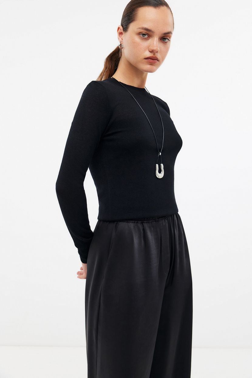 Джемпер с шерстью и шелком