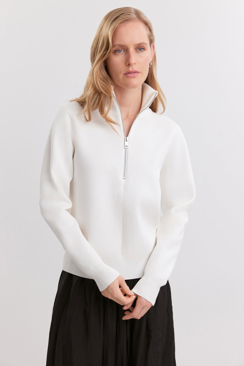 Джемпер из смесовой пряжи с вискозой L белый 9599₽