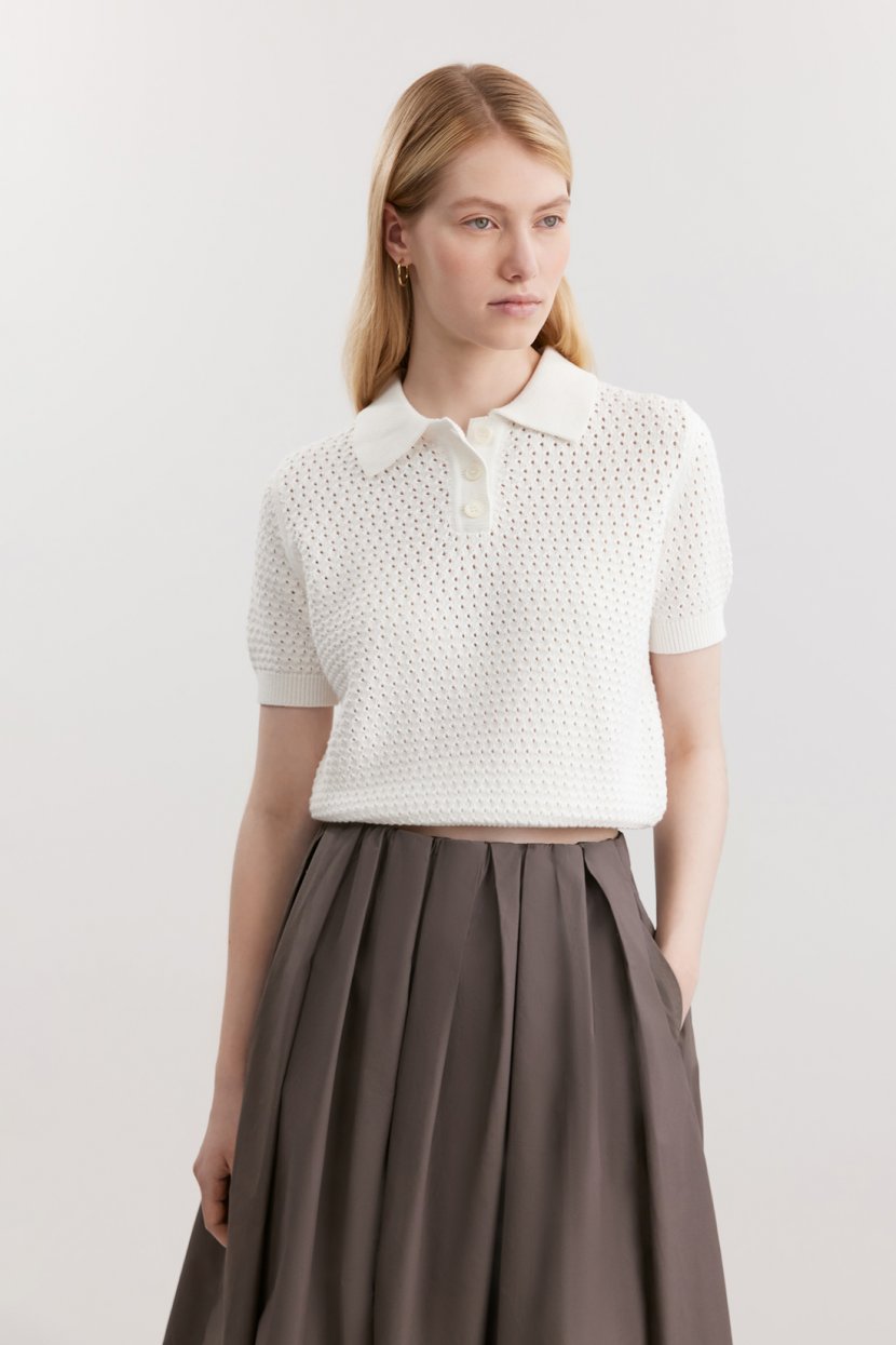 Джемпер из 100 хлопка L белый 7299₽