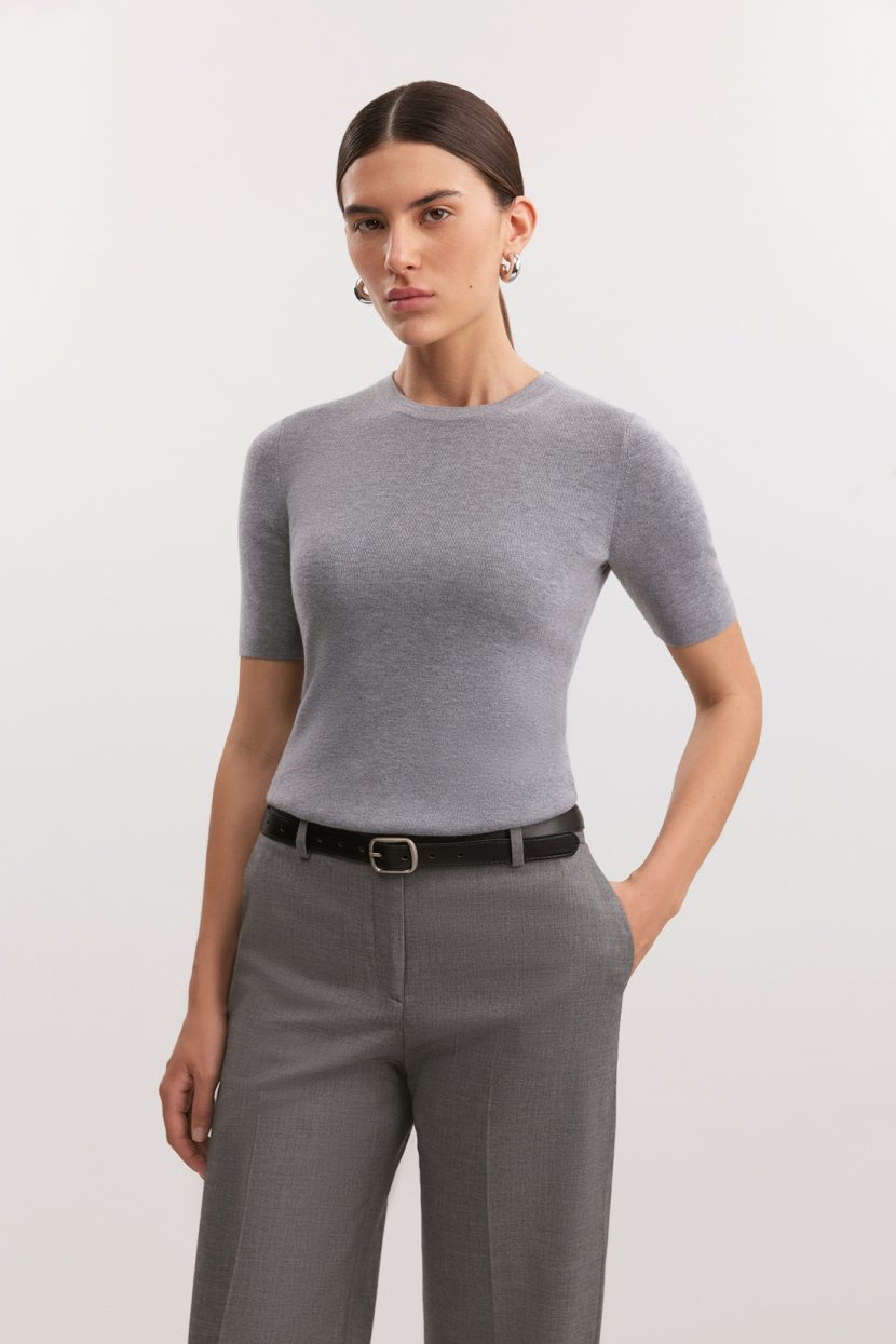 Джемпер-футболка из мериноса и шёлка 3599₽