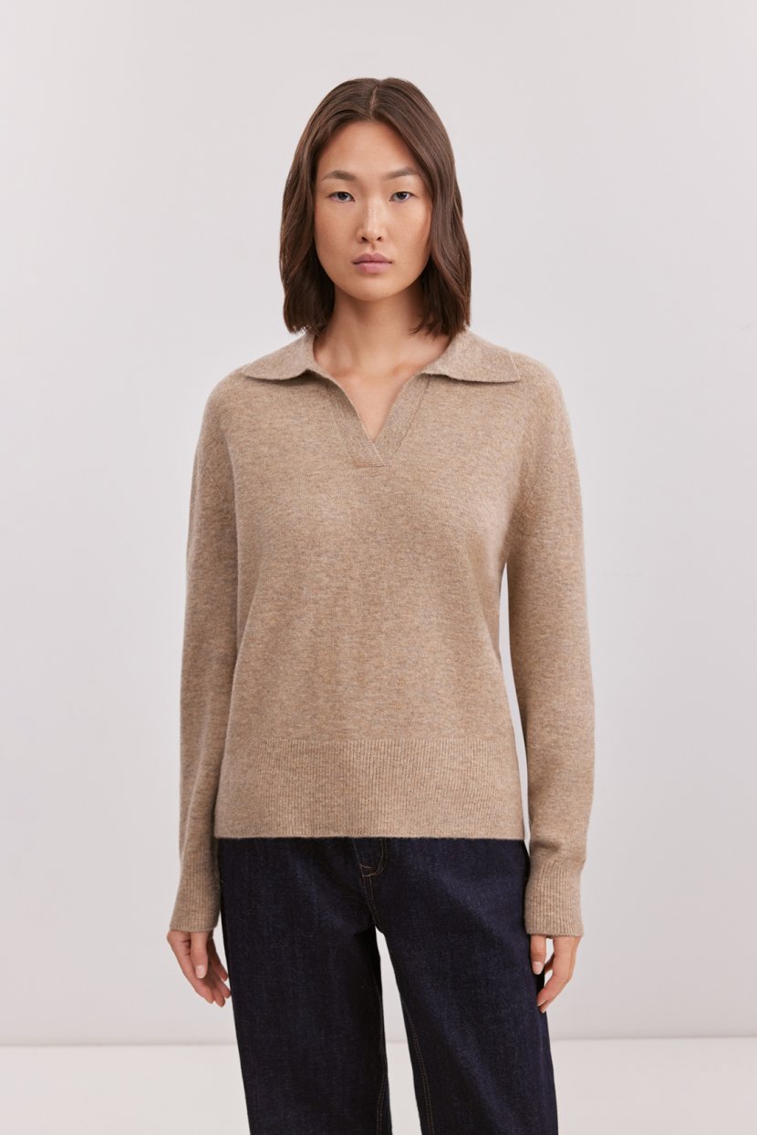 Джемпер-поло с содержанием шерсти