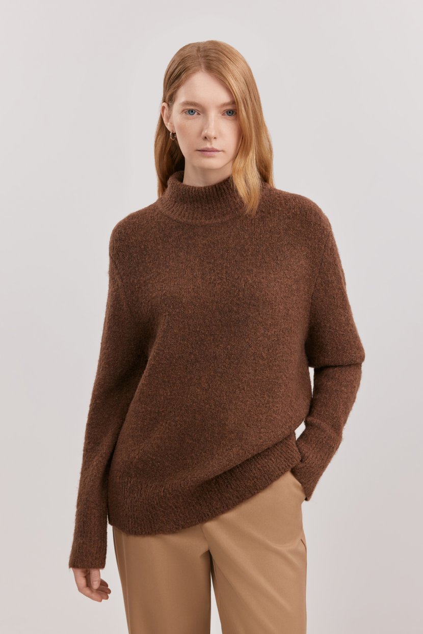 Джемпер из пряжи-букле с шерстью 4799₽