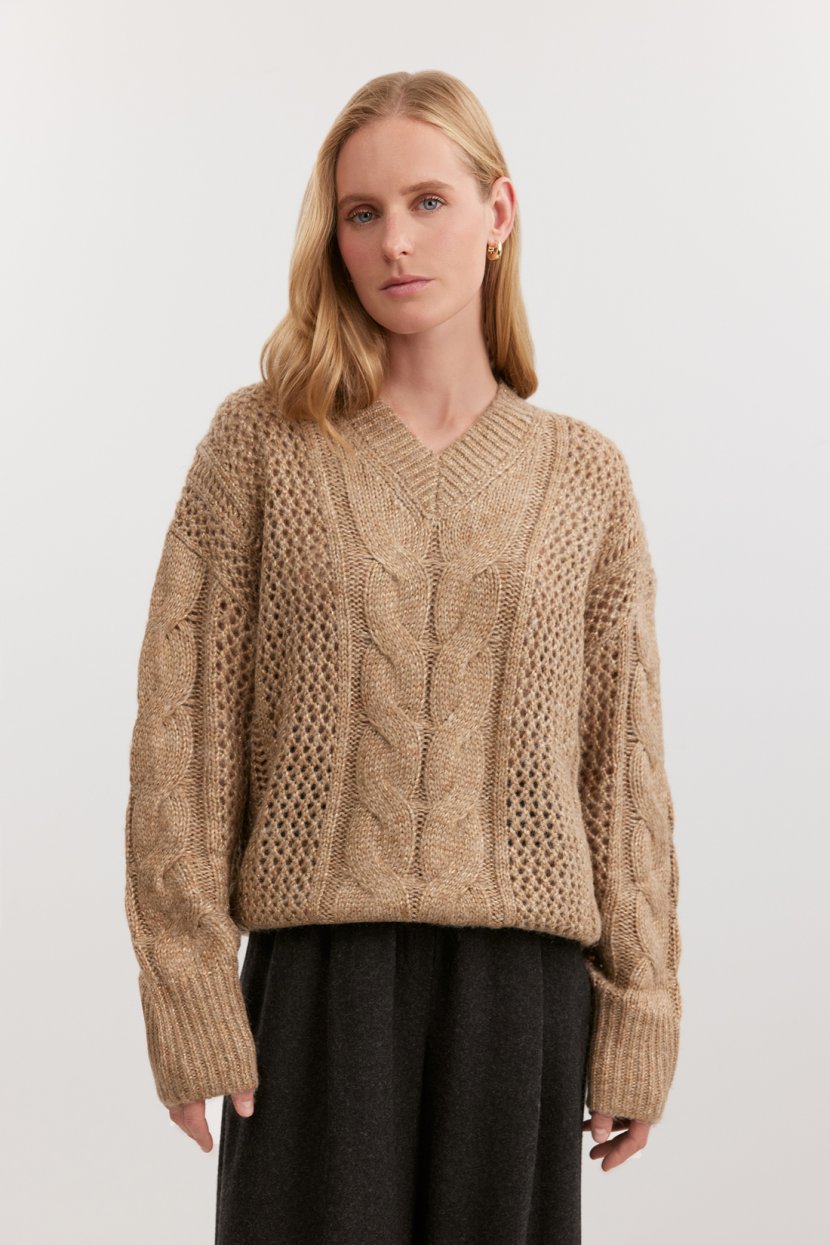 Джемпер из смесовой пряжи с шерстью 6399₽