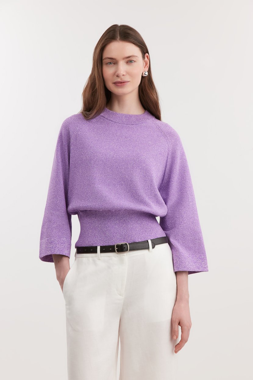 Укороченный свободный джемпер из хлопка 7699₽