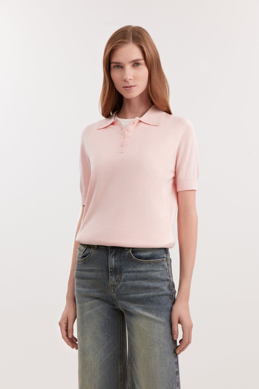 Джемпер поло с коротким рукавом