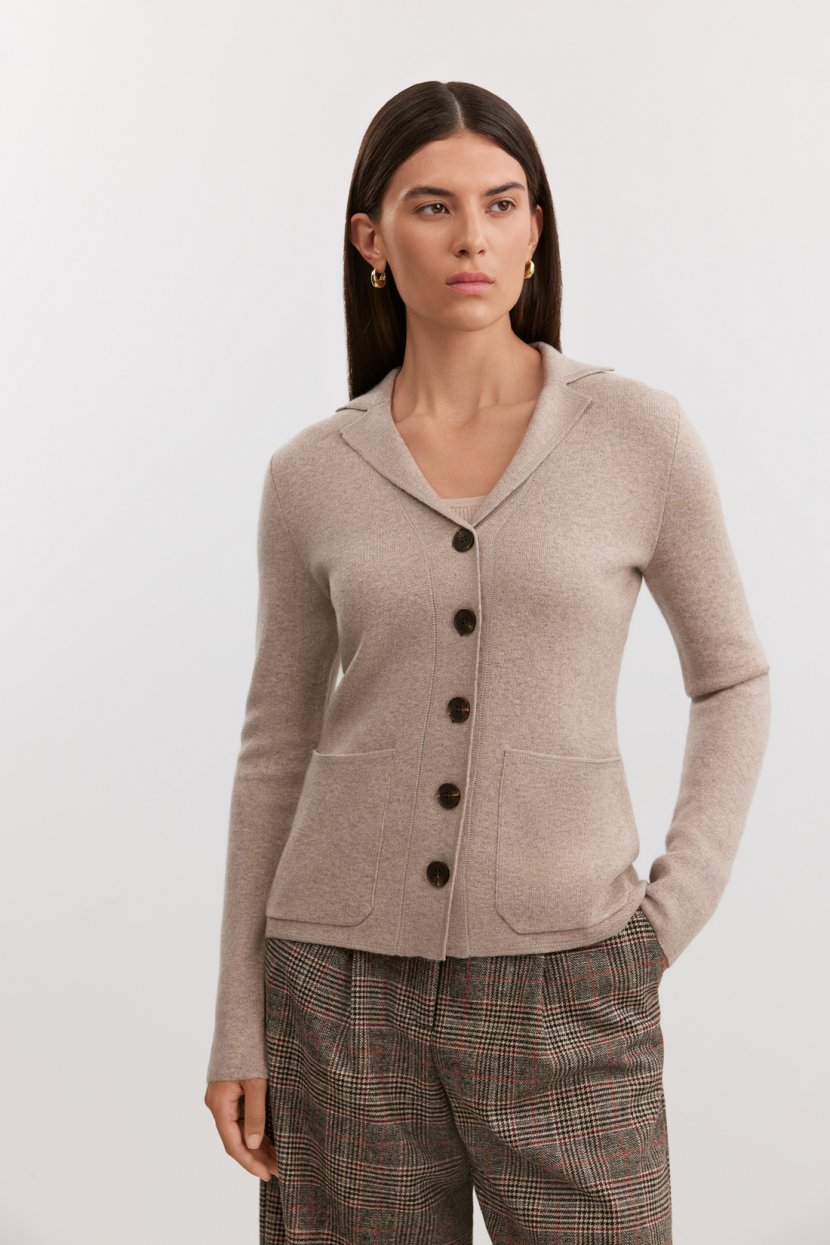 Кардиган из смесовой пряжи с шерстью 5399₽