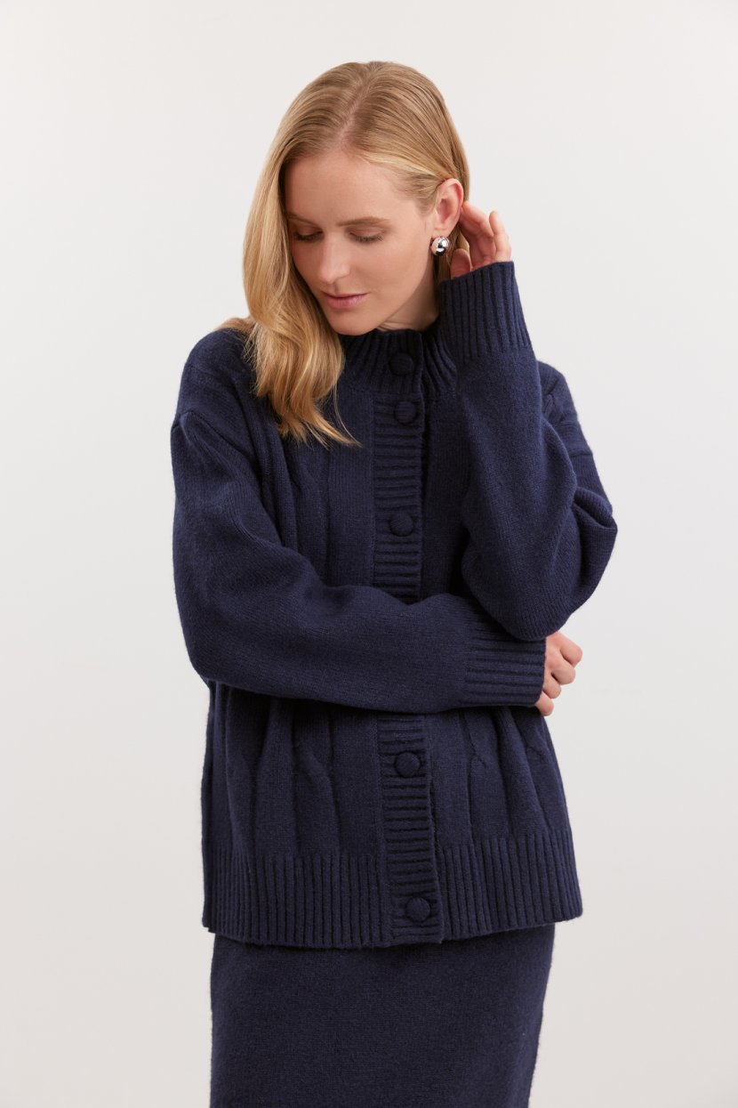 Кардиган из вискозы и шерсти 5599₽