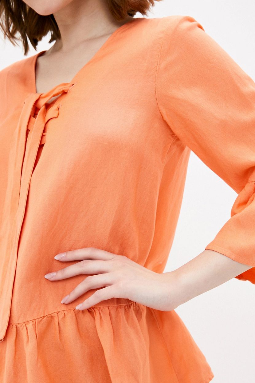 Блузка (арт. baon B170025), размер XL, цвет оранжевый Блузка (арт. baon B170025) - фото 4