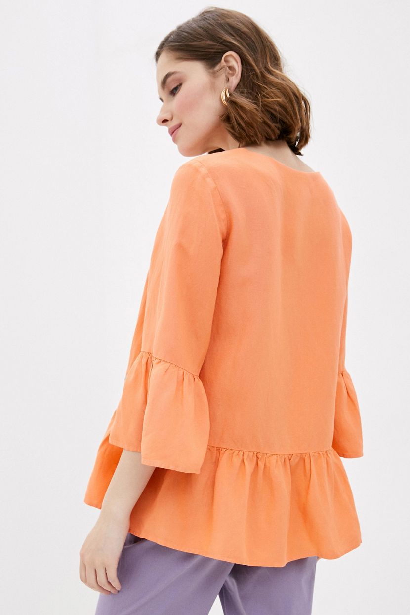 Блузка (арт. baon B170025), размер XL, цвет оранжевый Блузка (арт. baon B170025) - фото 2