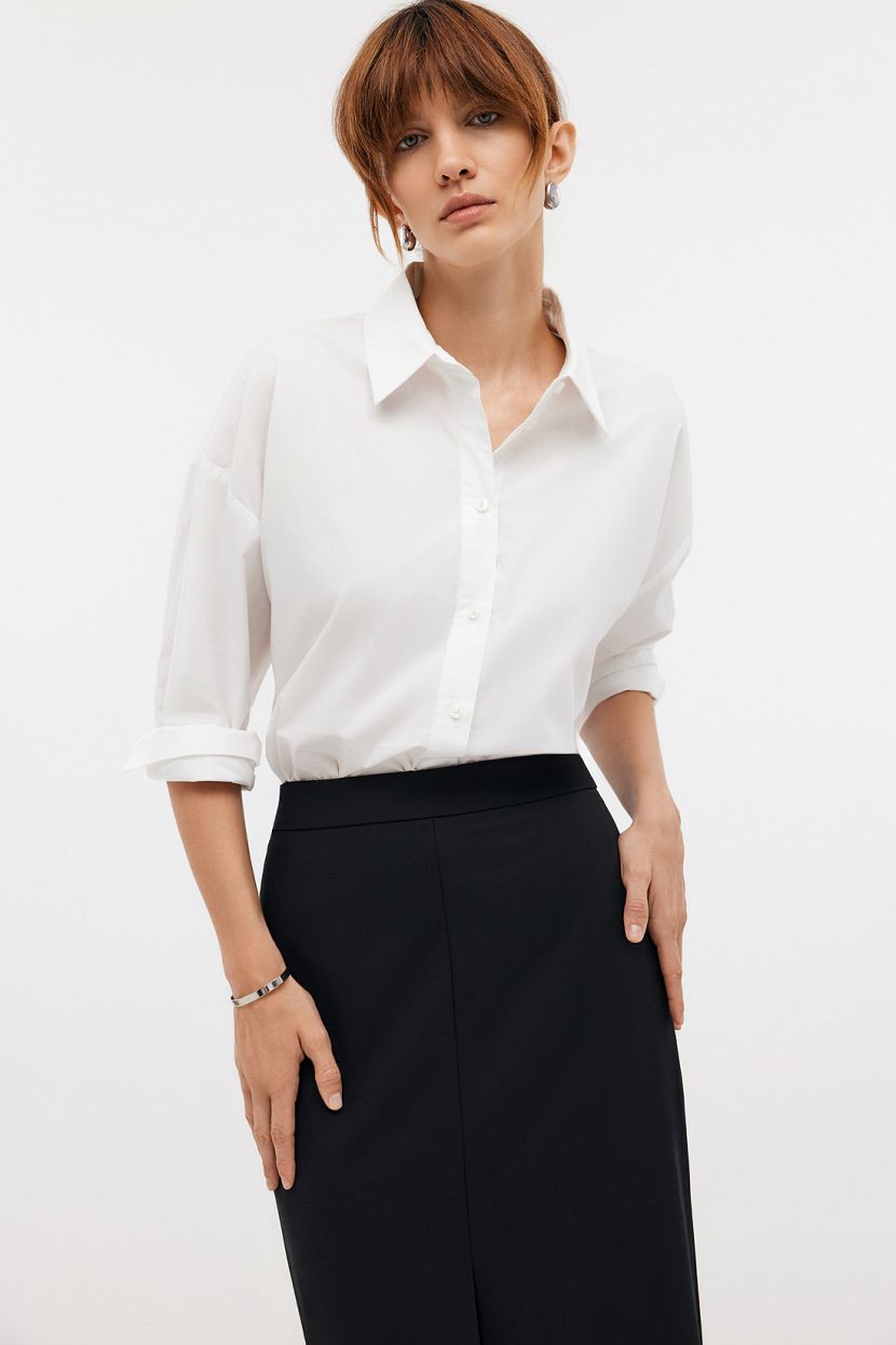 Блузка из 100 хлопка L белый 2399₽