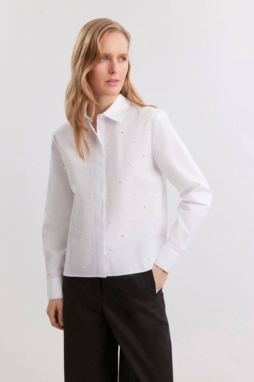 Рубашка из 100 хлопка L белый 4599₽