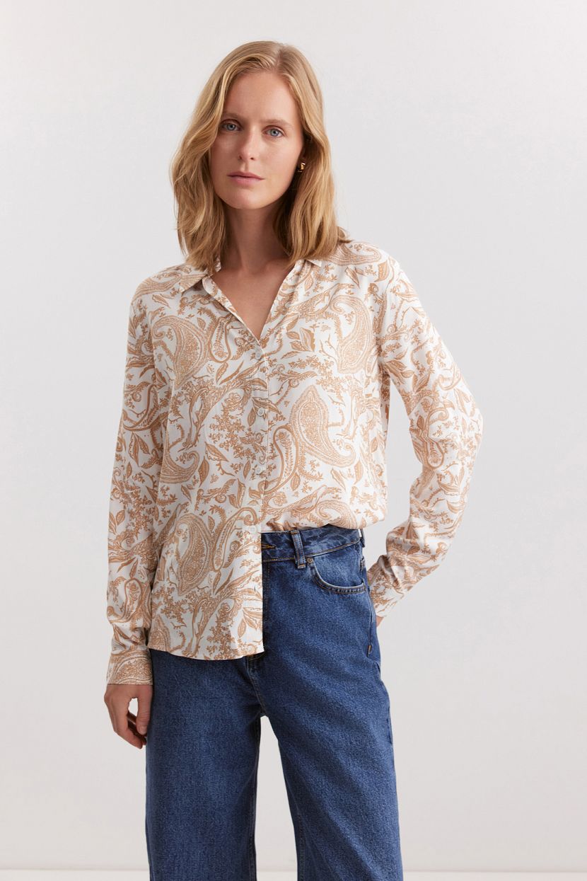 Блузка из 100 вискозы L бежевый 3299₽