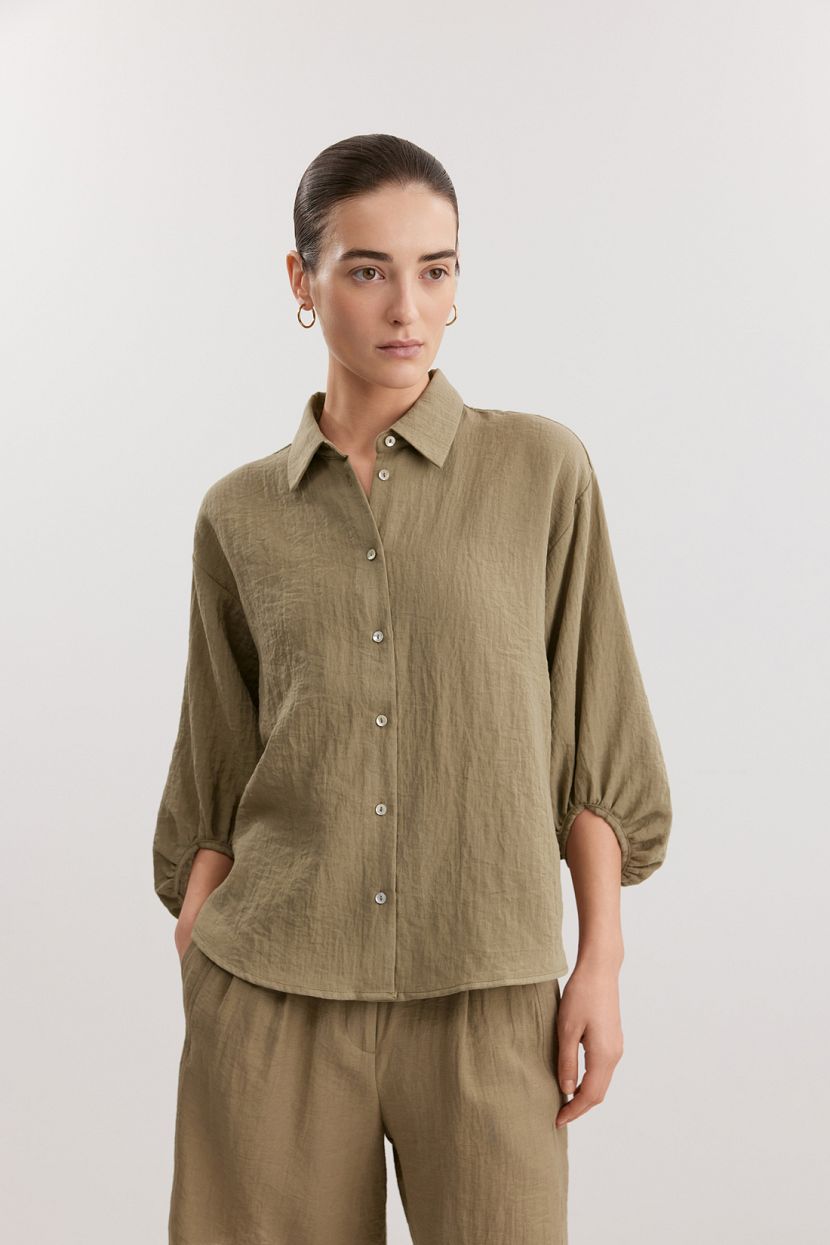 Блузка из смесовой вискозы L зеленый 4599₽