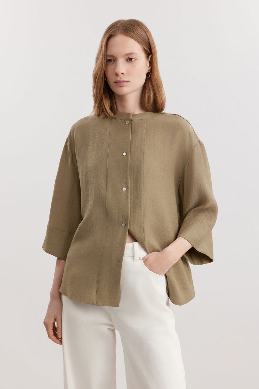 Блузка из смесовой вискозы L зеленый 4599₽