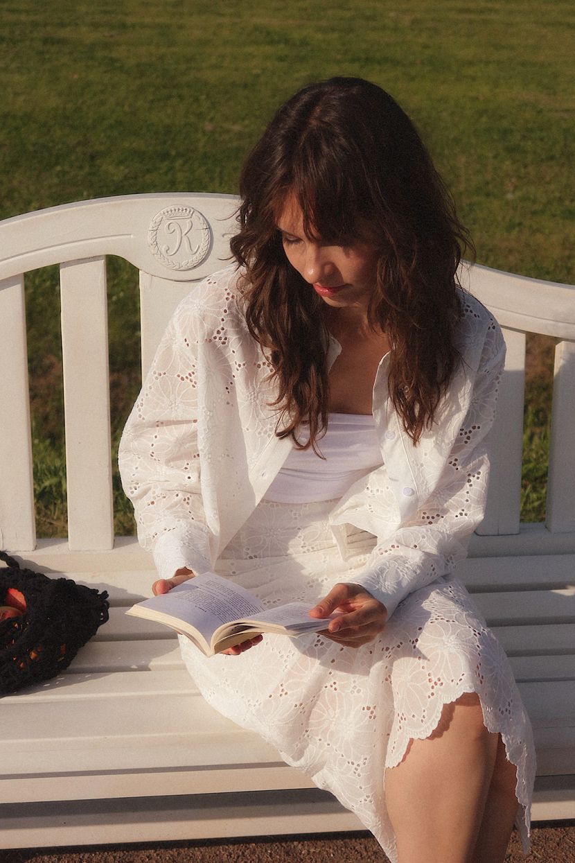 Блузка из 100 хлопка L белый 4239₽