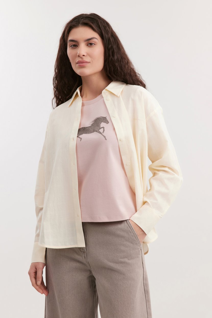 Хлопковая блузка с вышивкой 5599₽