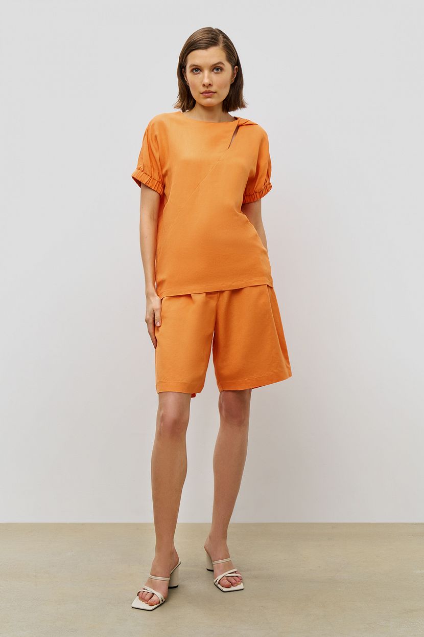 Блузка (арт. baon B1923011), размер XL, цвет оранжевый Блузка (арт. baon B1923011) - фото 3