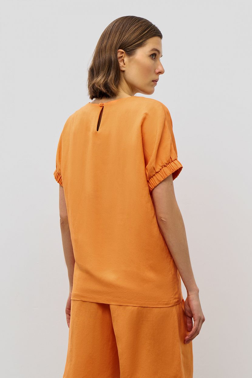 Блузка (арт. baon B1923011), размер XL, цвет оранжевый Блузка (арт. baon B1923011) - фото 4