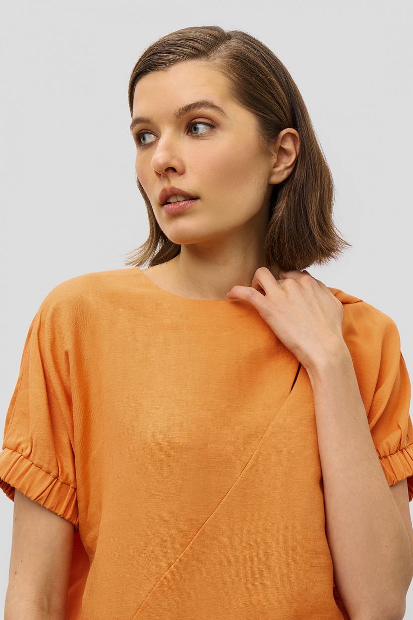 Блузка (арт. baon B1923011), размер XL, цвет оранжевый Блузка (арт. baon B1923011) - фото 2