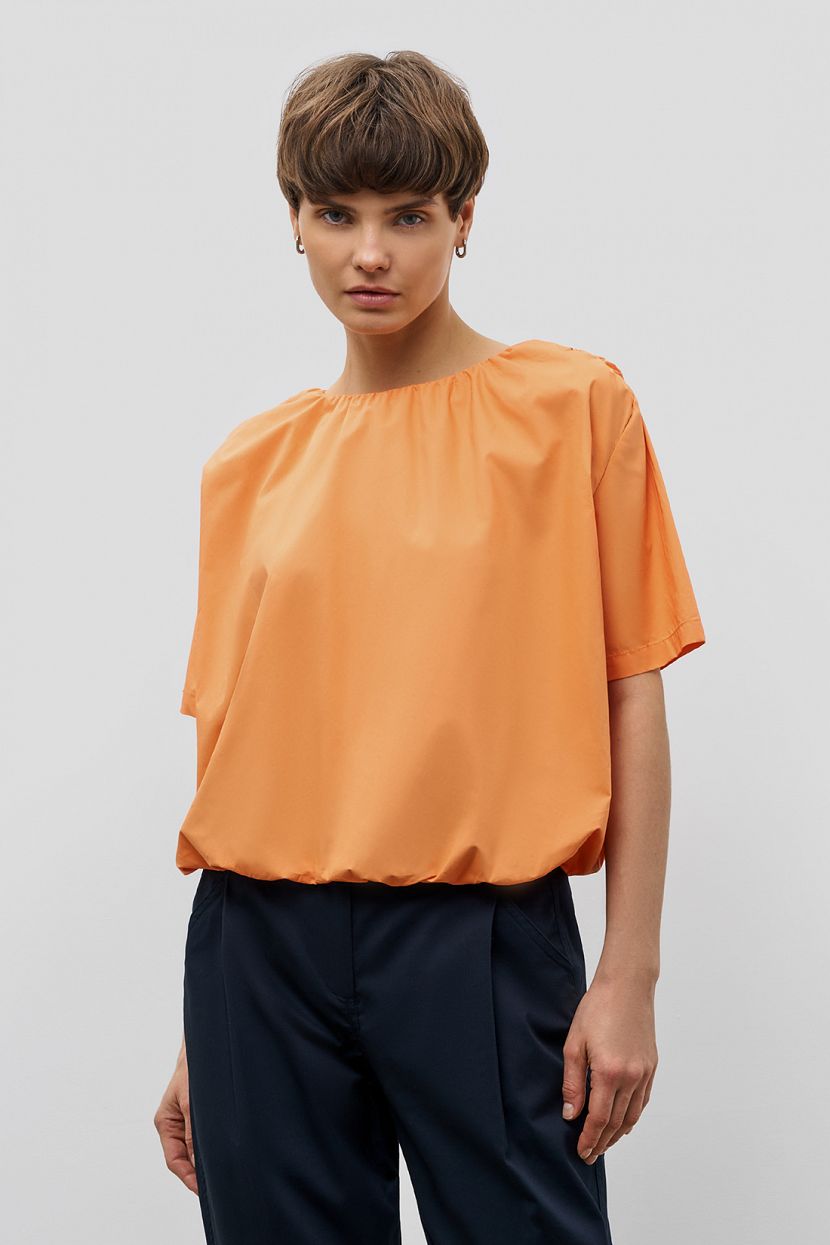 Блузка (арт. baon B1923030), размер XXL, цвет оранжевый