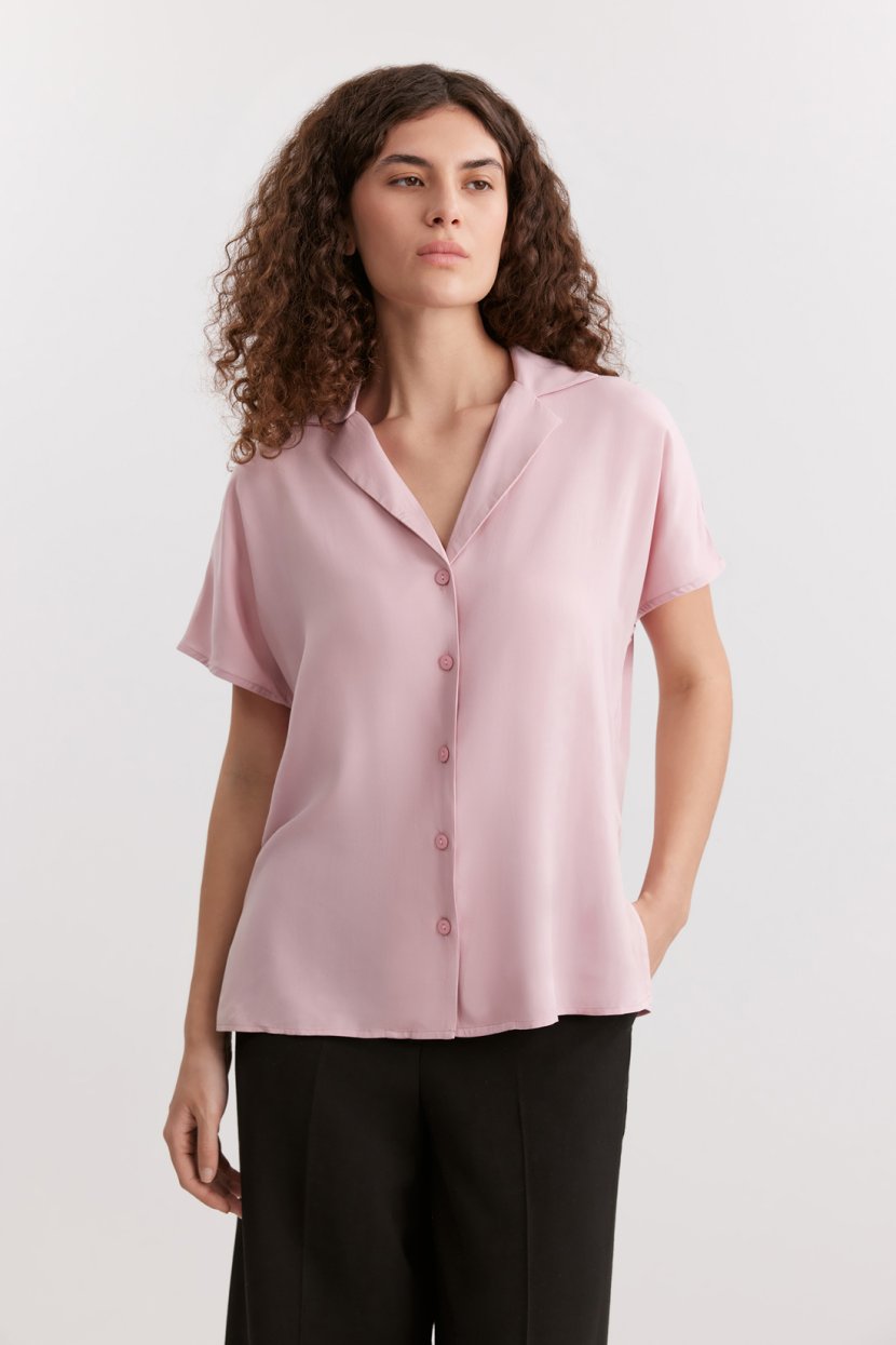 Блузка из бархатистой вискозы L розовый 4399₽