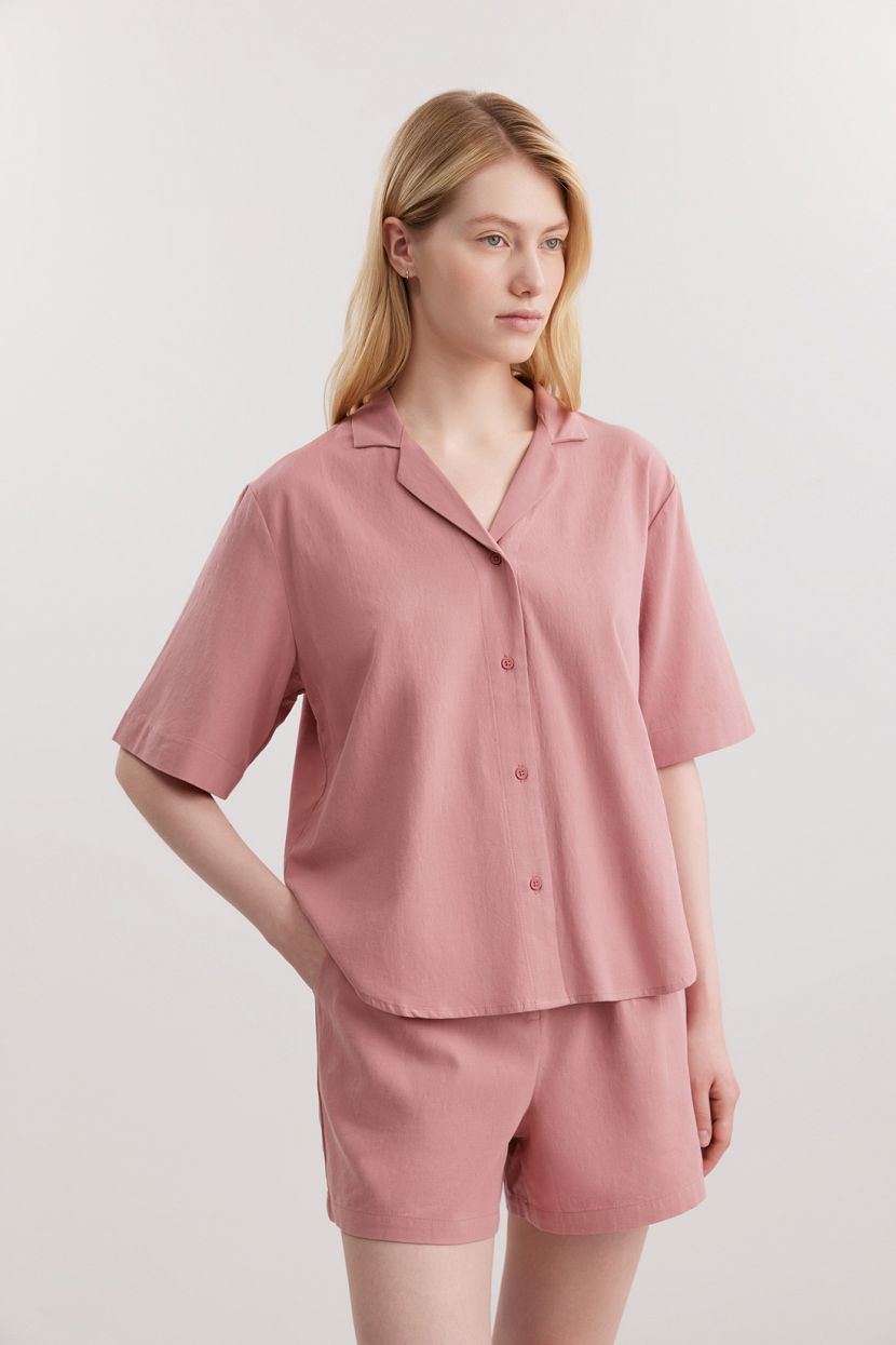 Блузка из вискозы и хлопка L розовый 3299₽