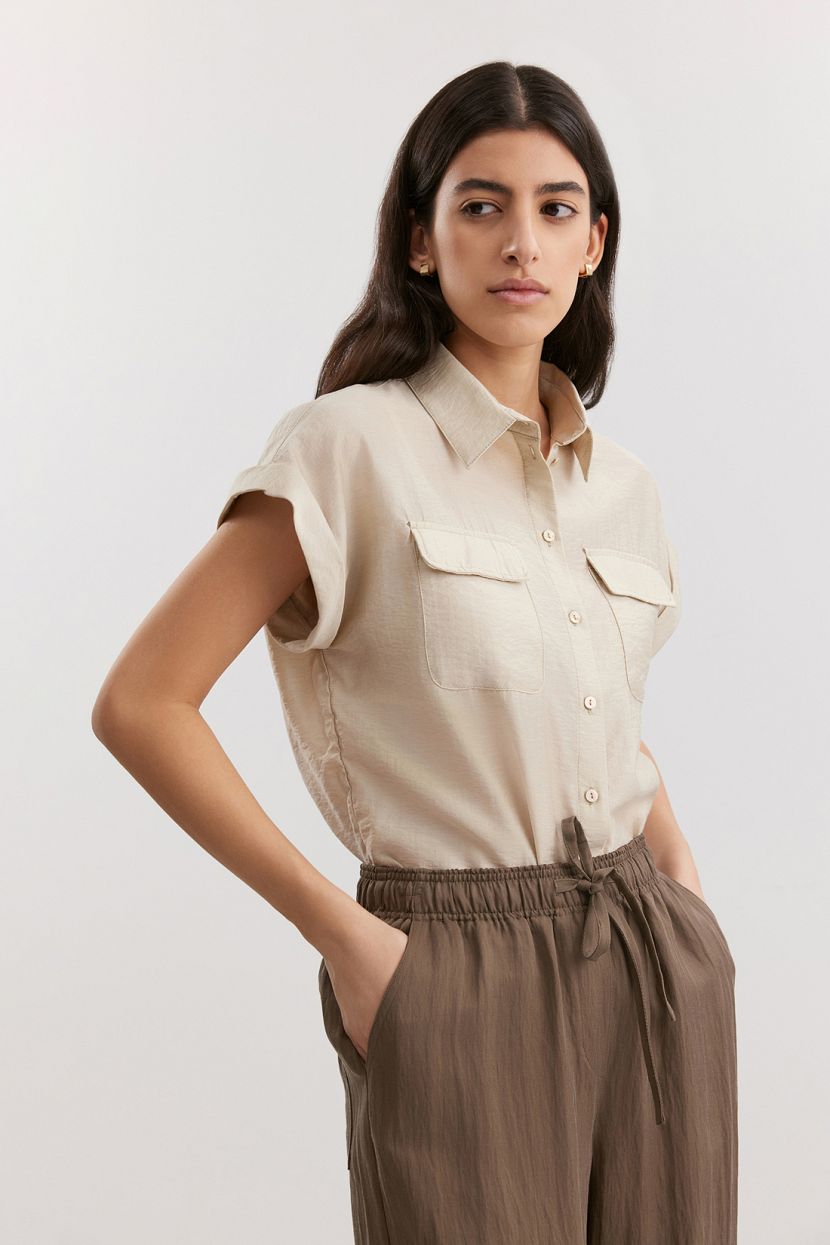 Блузка из смесовой вискозы L бежевый 4699₽