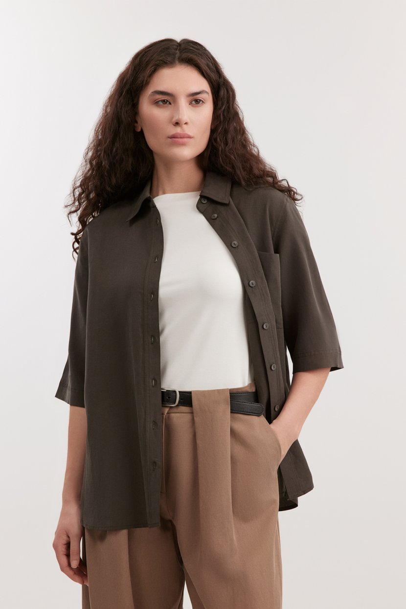 Блузка из лиоцелла с добавлением льна 6599₽