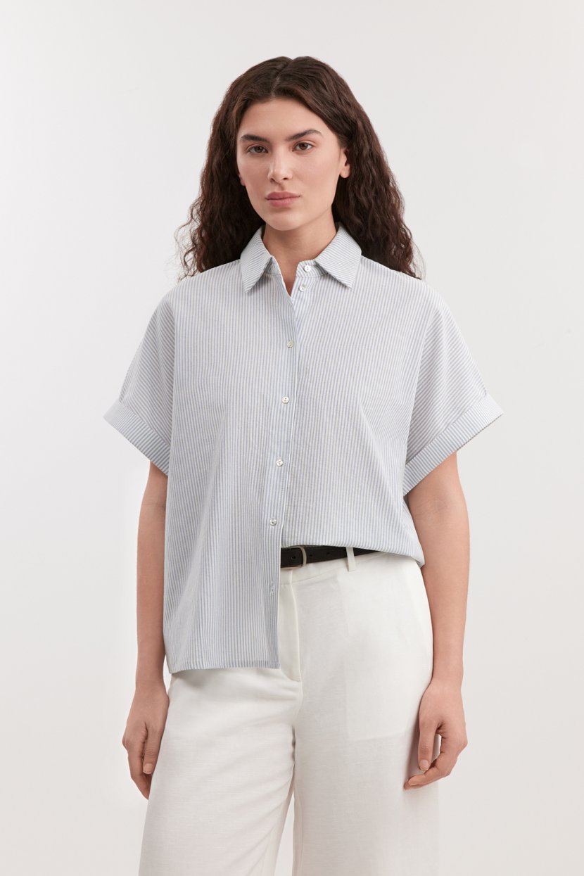 Хлопковая блузка в полоску 5599₽