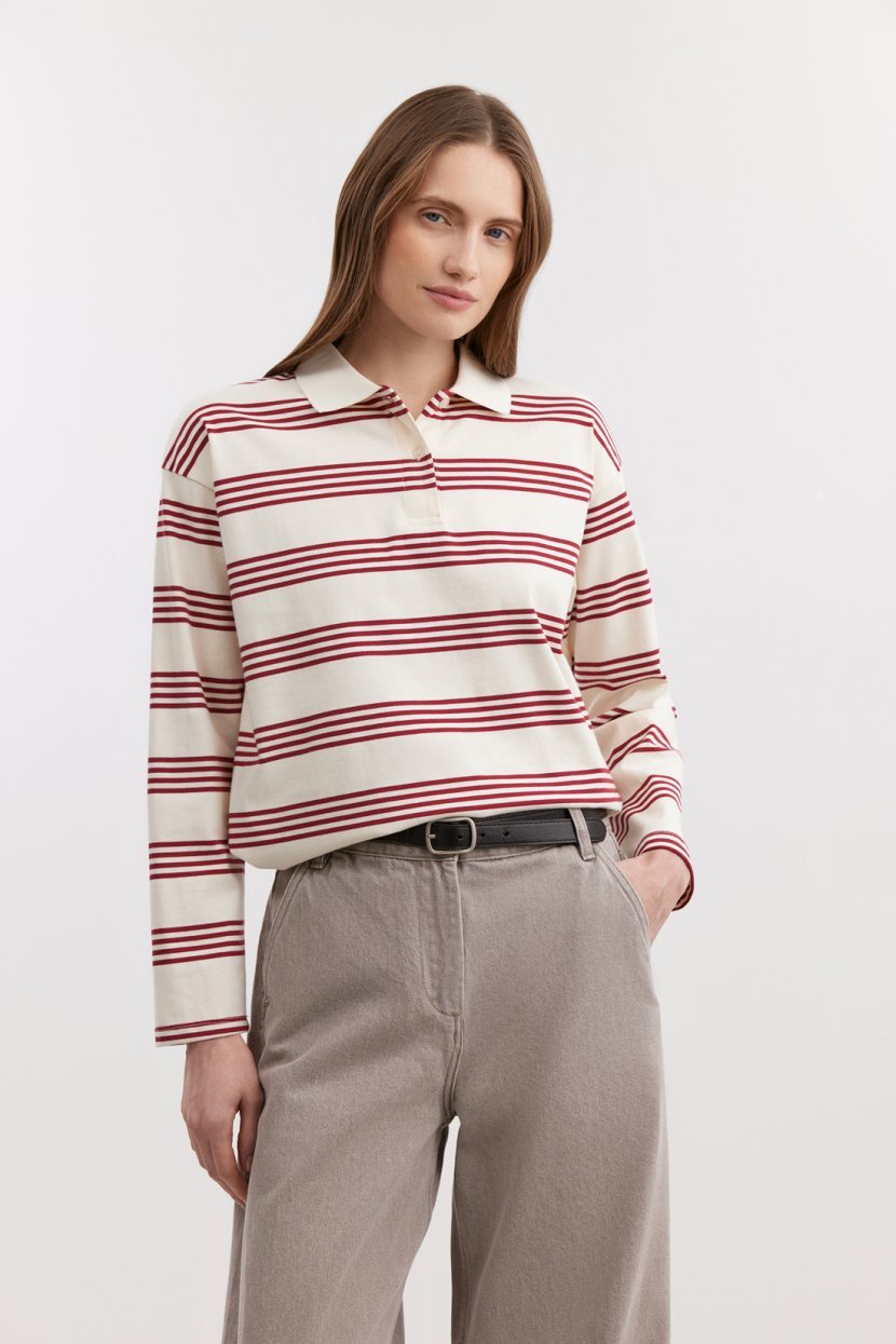 Поло из хлопка с длинным рукавом 5599₽