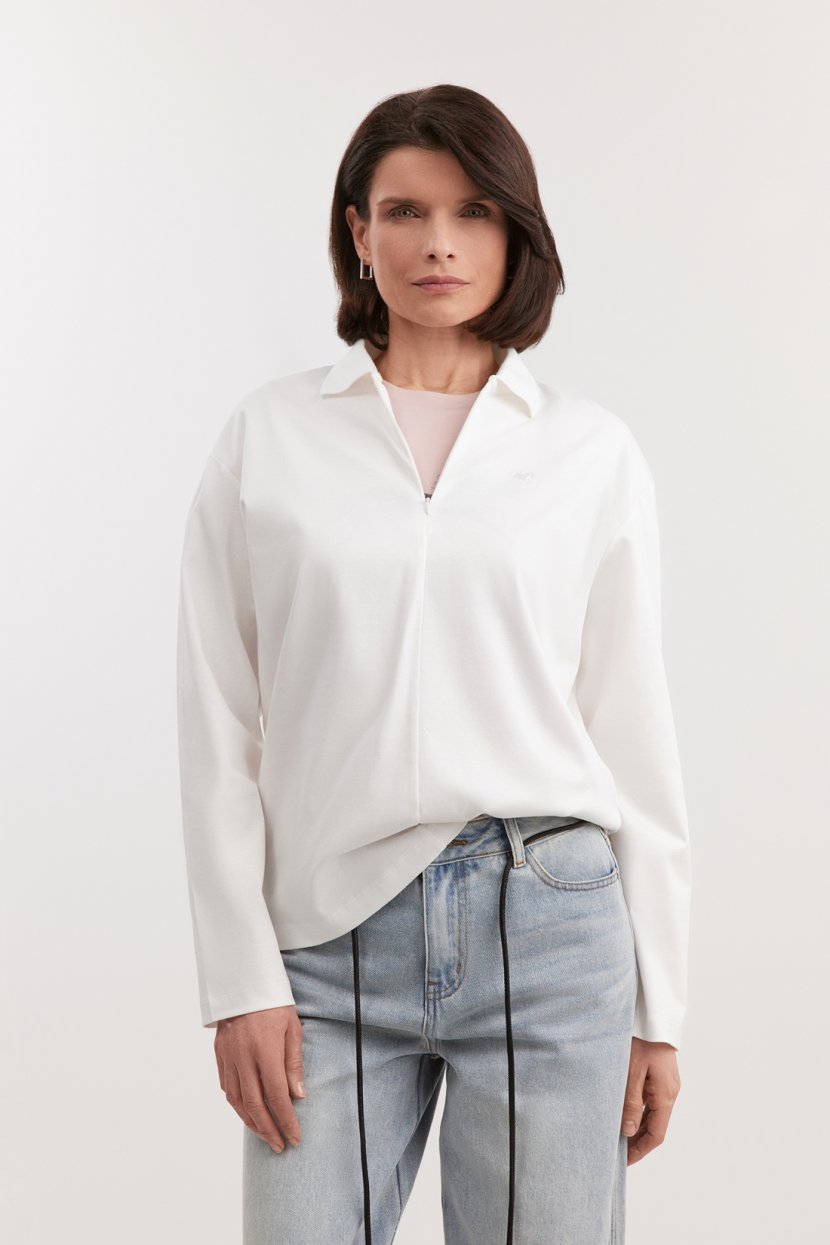 Трикотажное поло из хлопка интерлок 6199₽