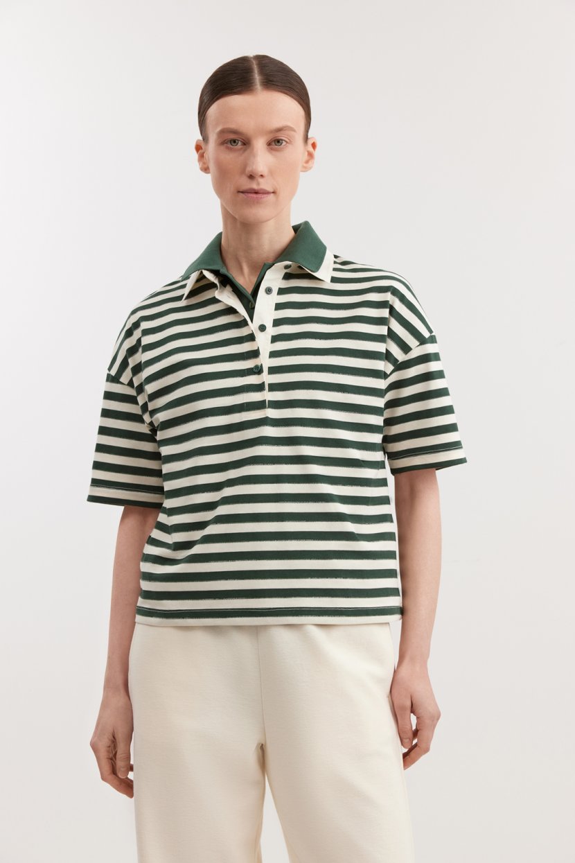 Поло из смесового хлопка в полоску 4999₽