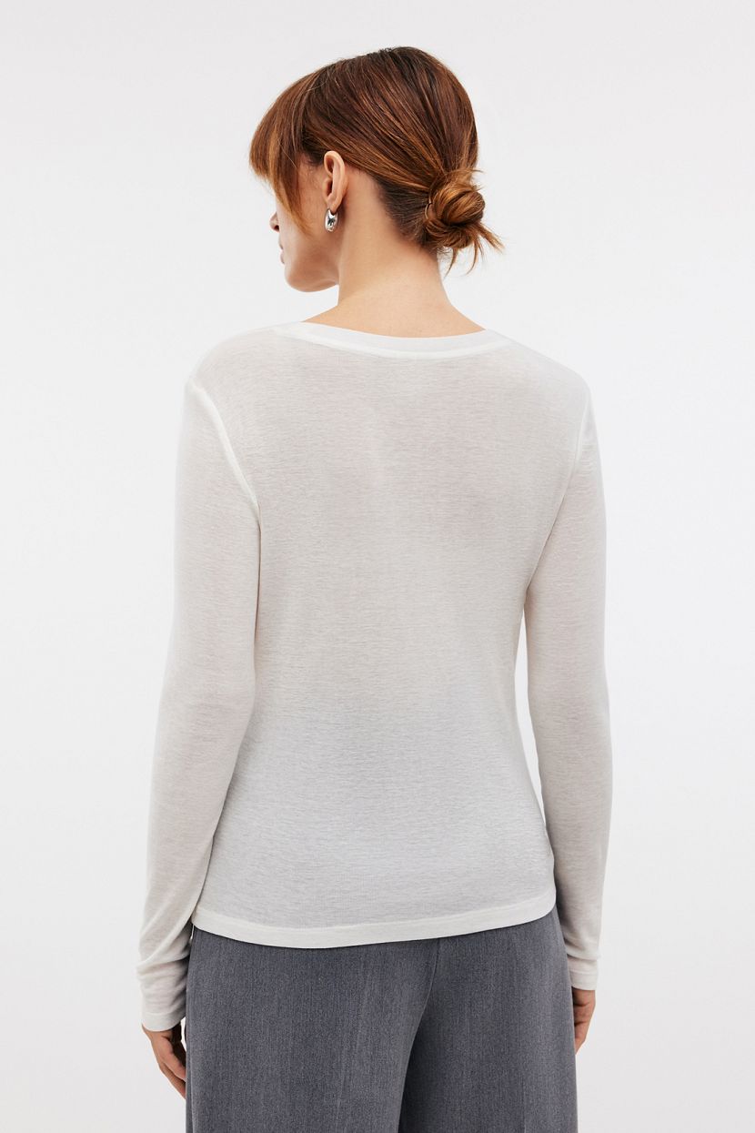 

Лонгслив BAON, Белый, Лонгслив с длинным рукавом (арт. BAON B2124701)