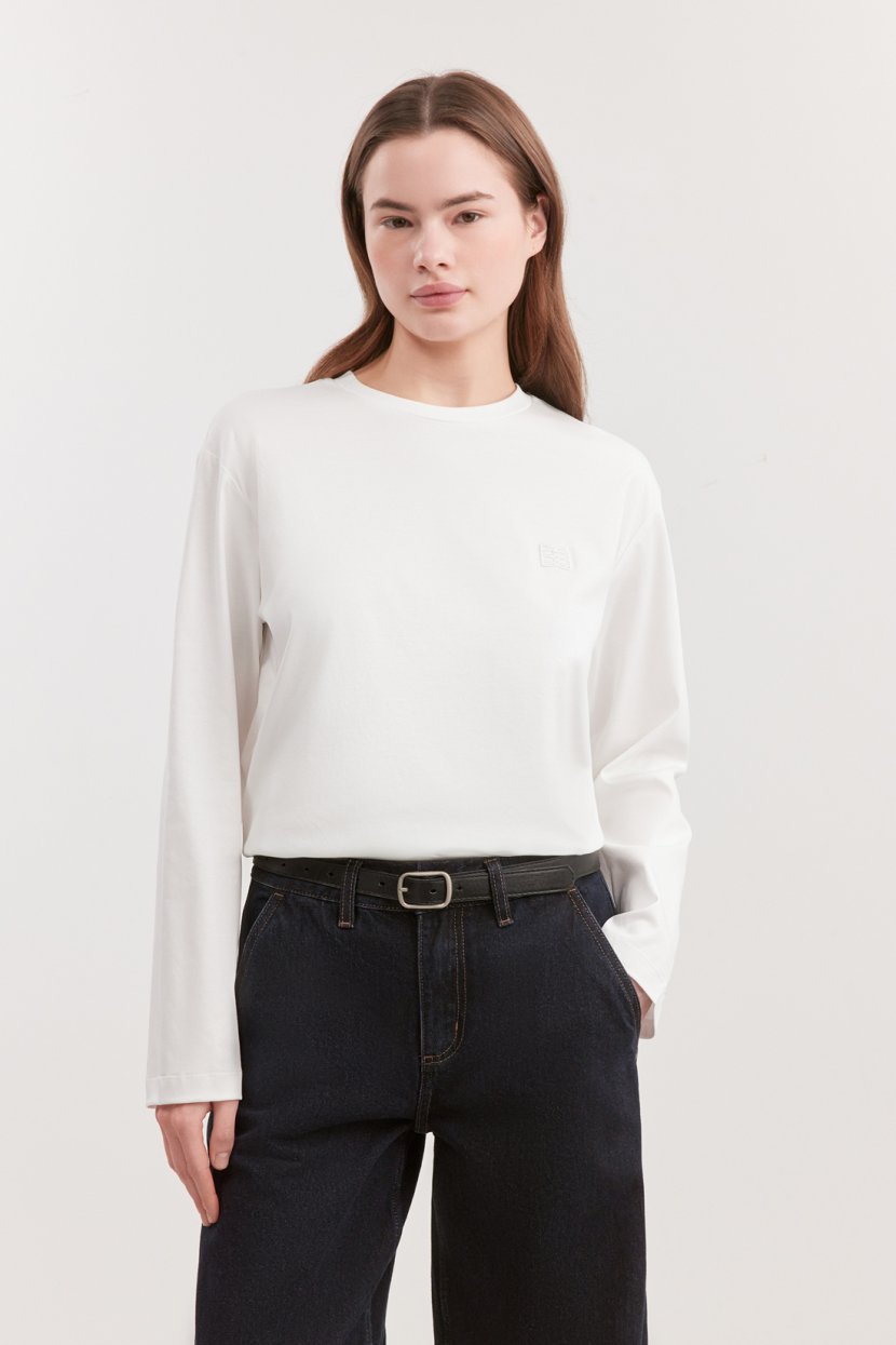 Хлопковый прямой лонгслив 4399₽