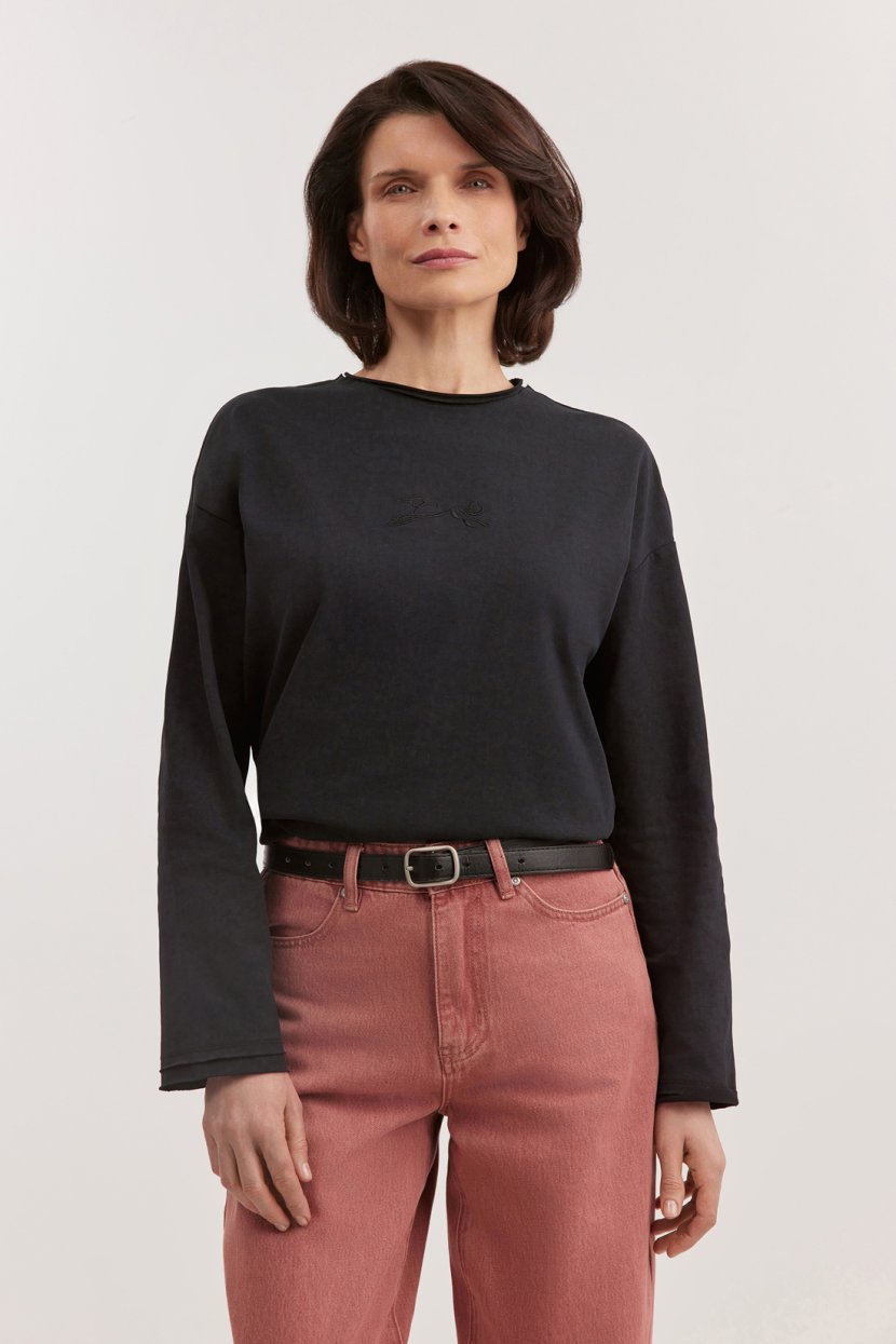 Хлопковый свободный лонгслив 3999₽