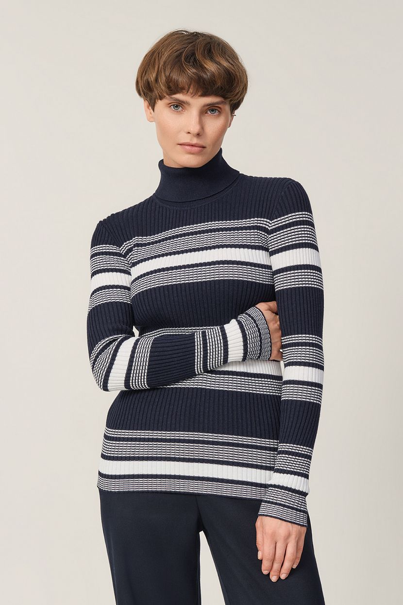 Водолазка в полоску M синий 1919₽