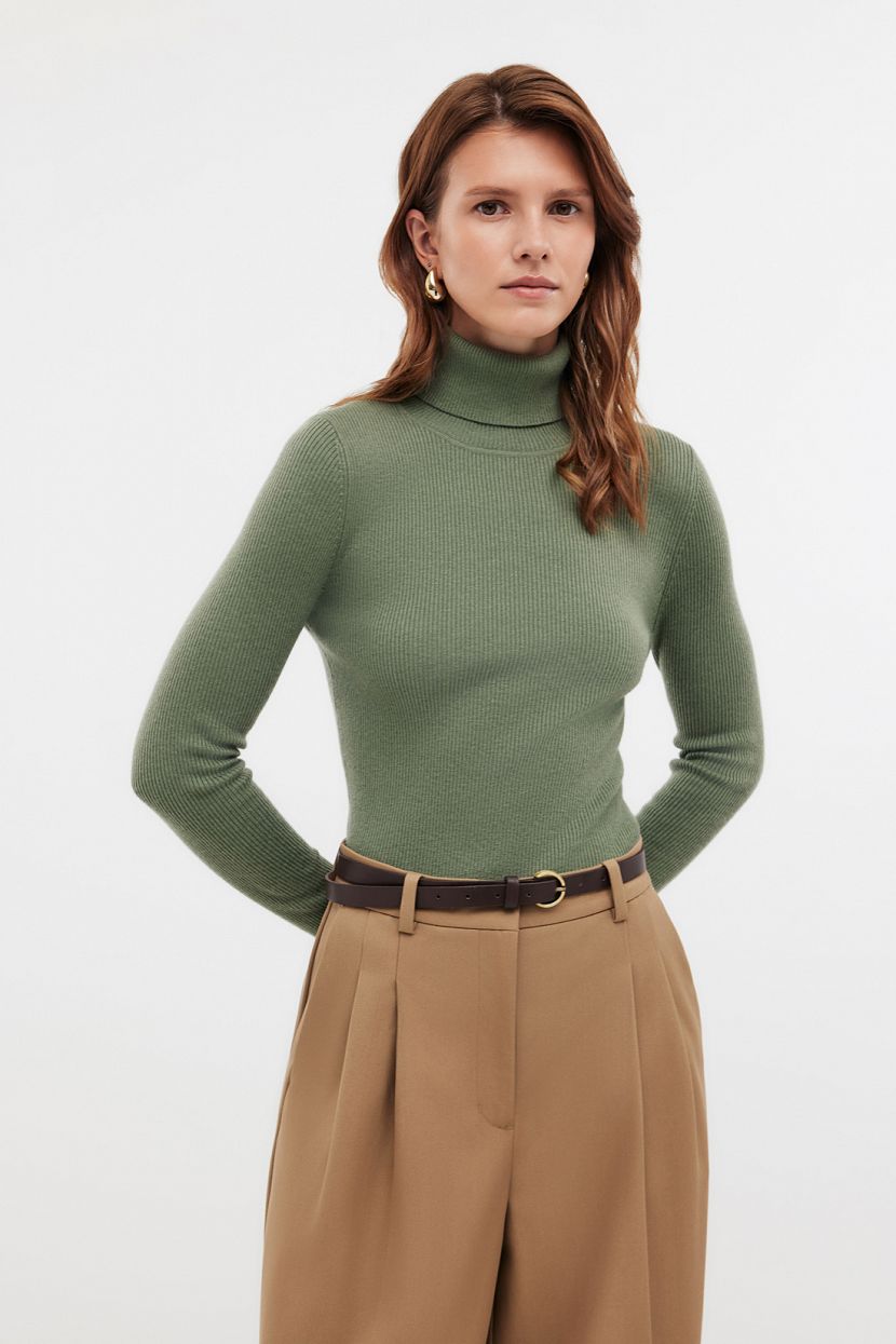 Водолазка из смесовой пряжи с шерстью