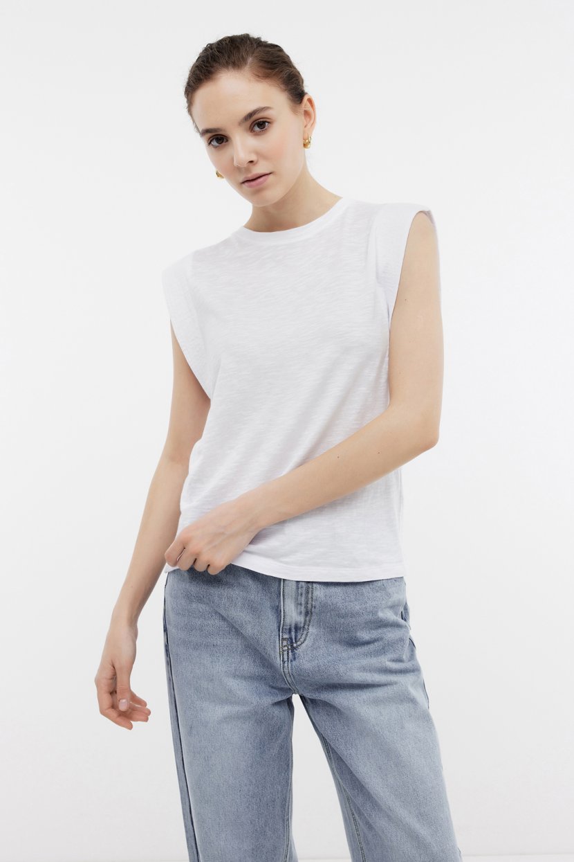 Футболка прямая из слаб-джерси M белый 2082₽