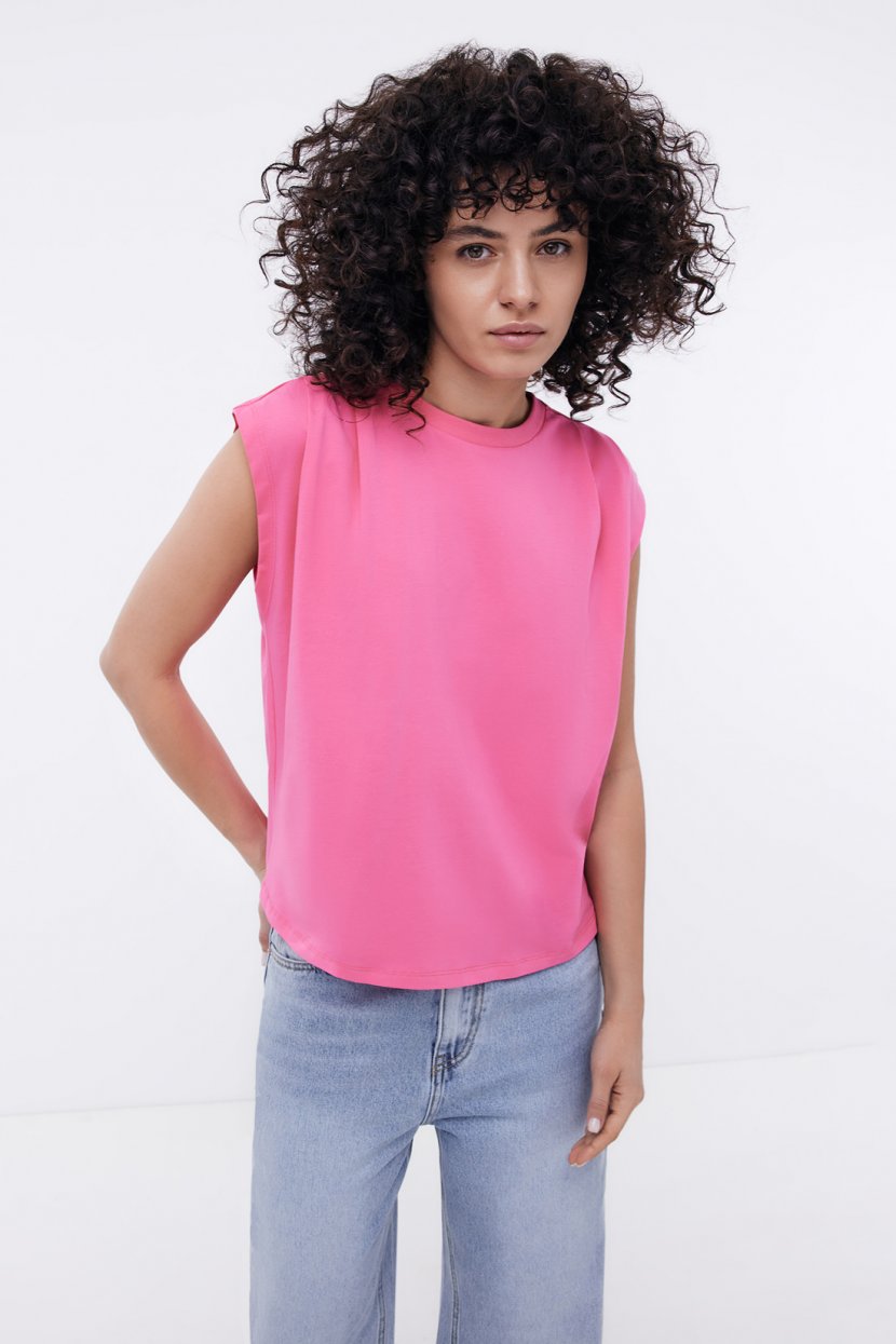 Футболка из хлопкового джерси L розовый 1199₽