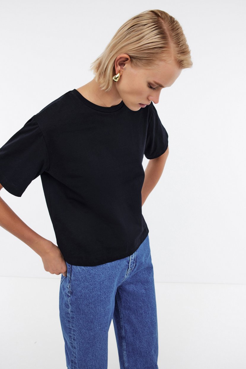 Футболка из хлопкового джерси с принтом L черный 2399₽