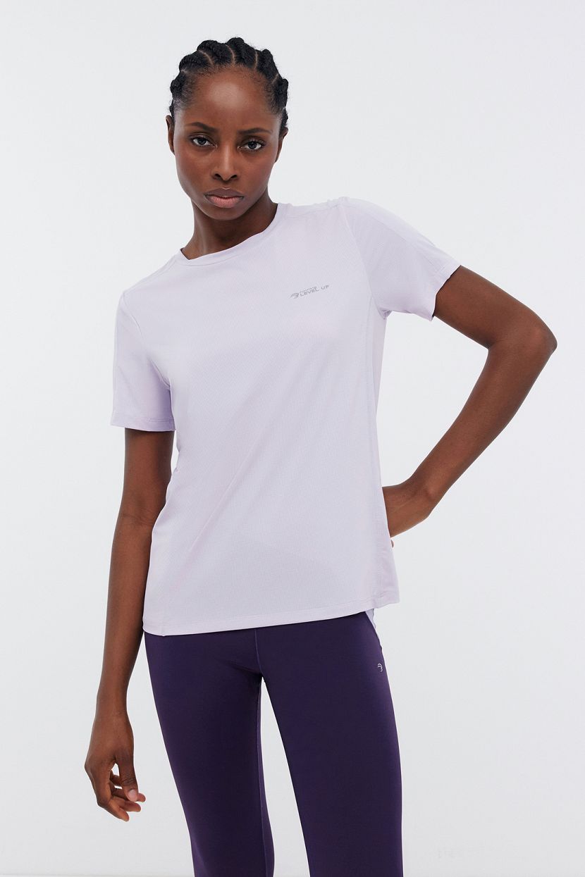 Спортивная футболка для бега (арт. BAON B2324056), размер S, цвет фиолетовый Спортивная футболка для бега (арт. BAON B2324056) - фото 1