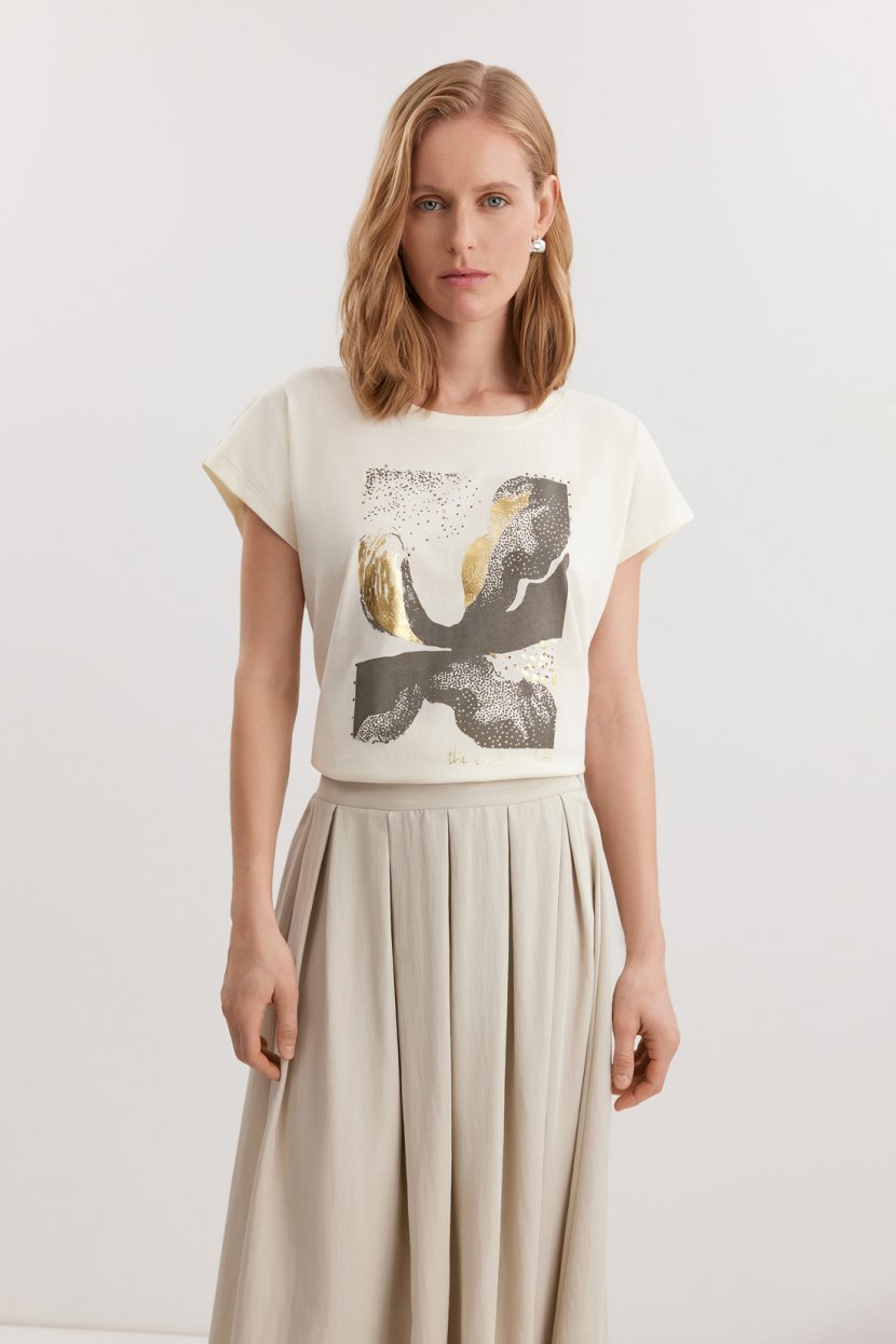 Футболка из хлопка L бежевый 1999₽