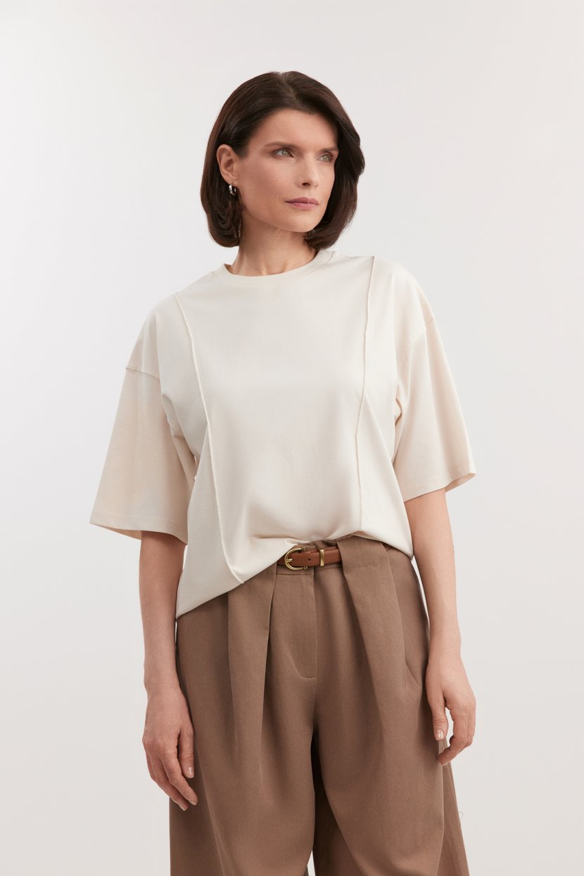 Футболка свободного кроя из джерси